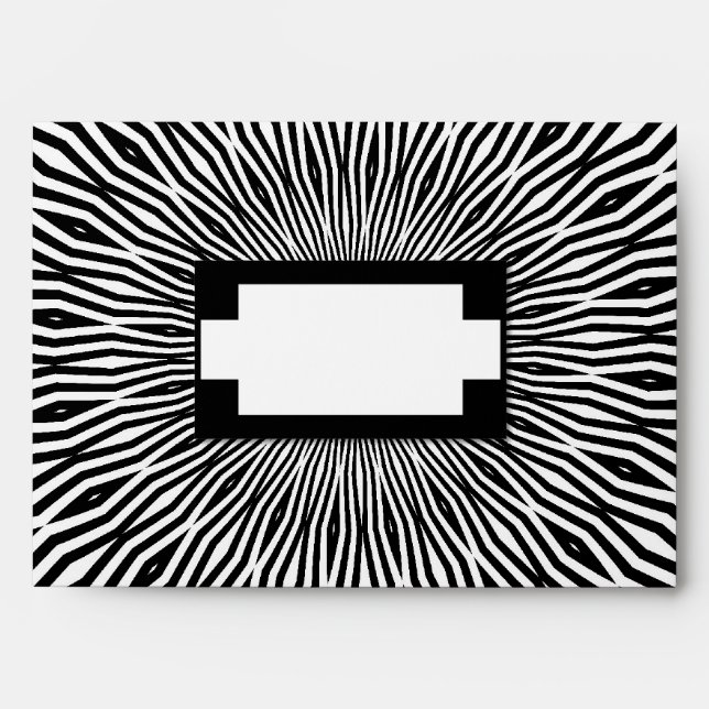 Black and White Label Effect - Sun Rays Envelope (Front)