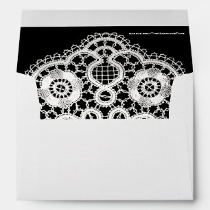 Black and White Lace (Personalized Envelope) Envelope