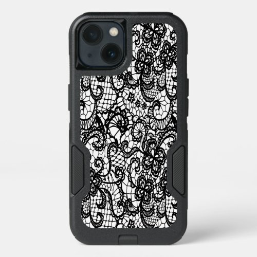 Black and White Lace Phone Case