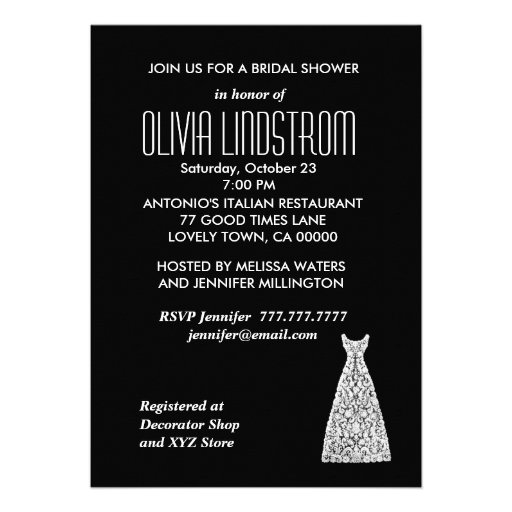 Black And White Attire Invitations 5