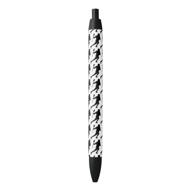 Black and White Lacrosse Sports Pen