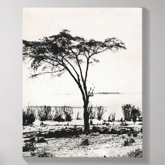 Black and White Landscape Wall Art Canvas Photo Tile