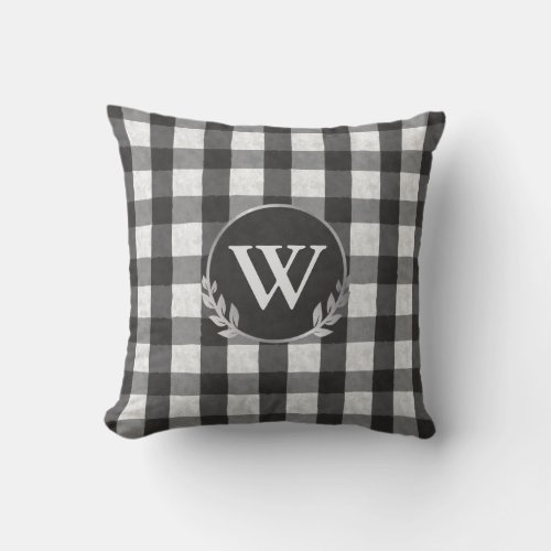 Black and White large Stripe Outdoor Pillow