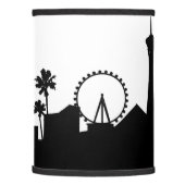 Black and White Las Vegas Skyline Lamp Shade (Left)