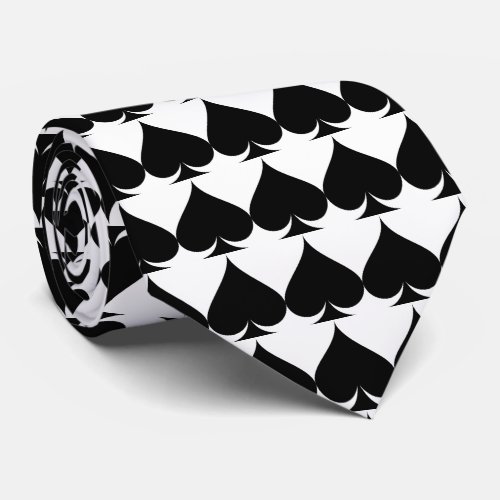 Black and white Las Vegas wedding poker neck tie