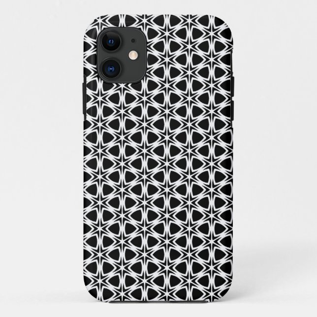 Black and White Lattice Pattern  Case-Mate iPhone Case (Back)