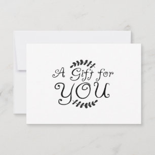 Black and White Laurel Leaves Gift Certificate