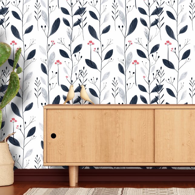 Black and white leaves pattern  wallpaper  (Creator Uploaded)