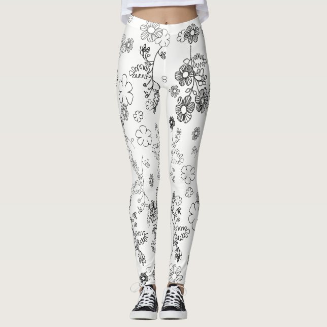 Black and white leggings (Front)