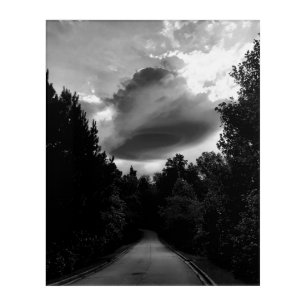 Black and White Lenticular Cloud Acrylic Print