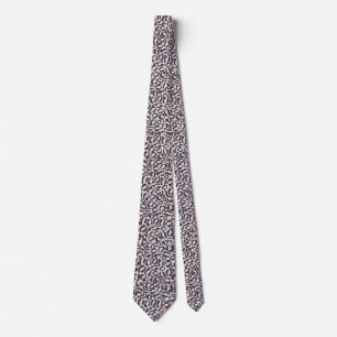 Black and White Leopard Animal Print Groomsmen Tie
