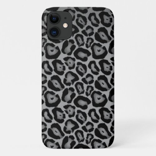 Black and White Leopard iPhone 11 Case