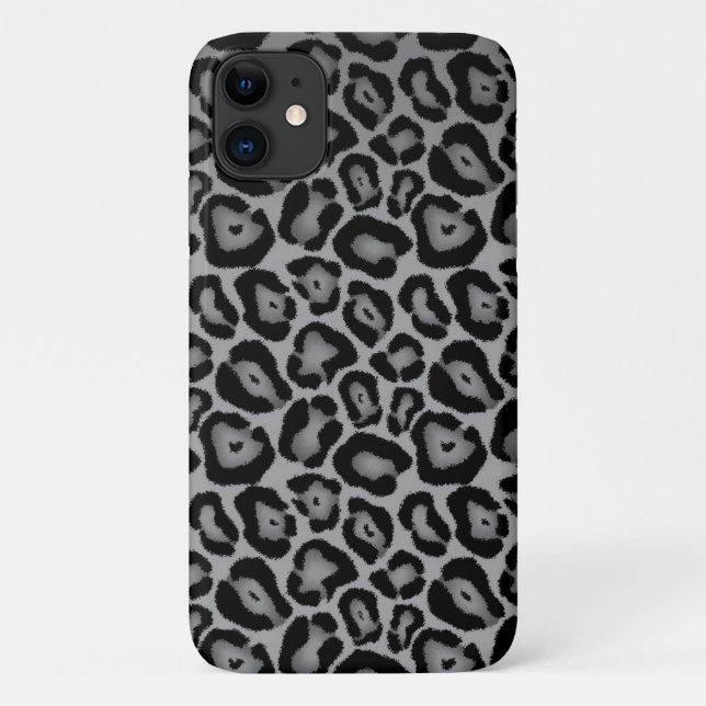 Black and White Leopard Case-Mate iPhone Case (Back)