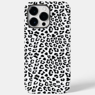 Black and White Leopard Print Case-Mate iPhone 14 Pro Max Case