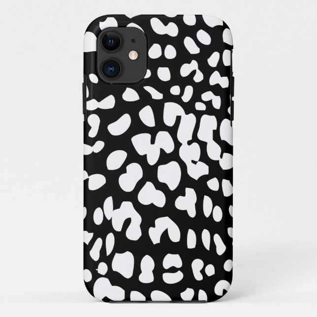 Black and White Leopard Print iPhone 5 Case (Back)