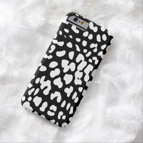 Black and White Leopard Print iPhone 6 Case
