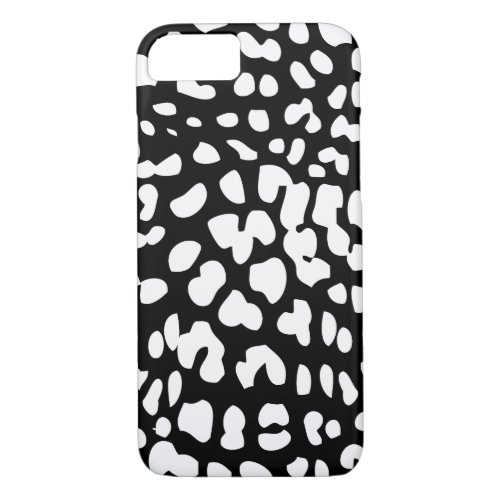 Black and White Leopard Print iPhone 7 Case