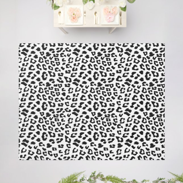 Black and White Leopard Print Outdoor Rug (Insitu (Wedding 2))