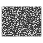 Grey and White Leopard Print Tissue Paper