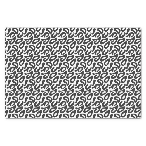 Black and White Leopard Print Tissue Paper