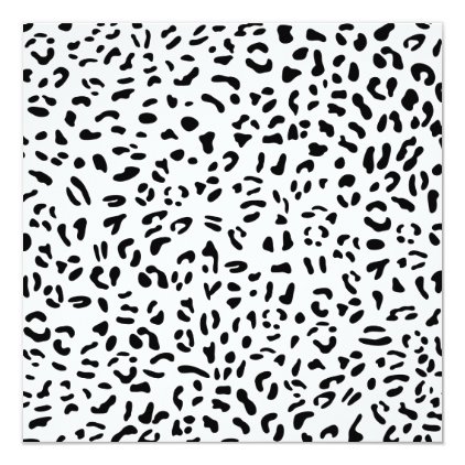 Black and white leopard skin texture card