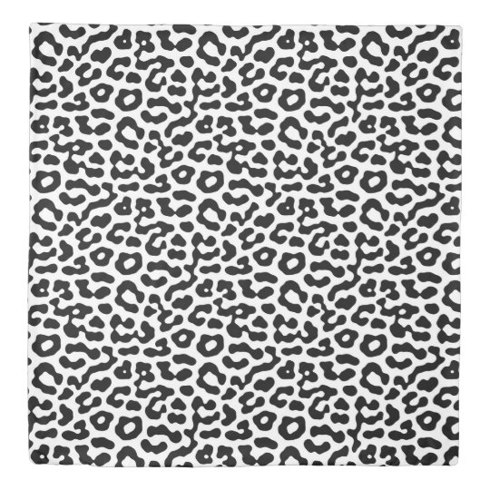 Black and White Leopard Spots Print Pattern Duvet Cover | Zazzle.com