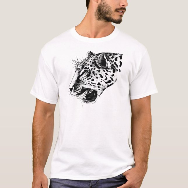 Black And White Leopard T-Shirt (Front)