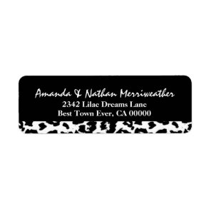 Black and White Leopard V003 Label