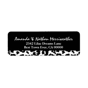 Black and White Leopard V003 Label