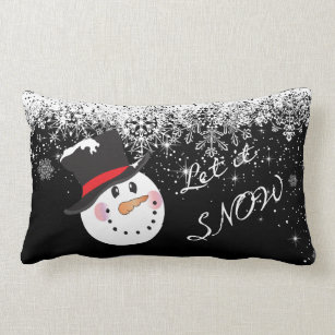 S-shine Crafts Canvas Cotton Embroidery Throw Covers Christmas Snow Square Throw Pillow Covers Winter Snowflake Theme 17 x 17 White
