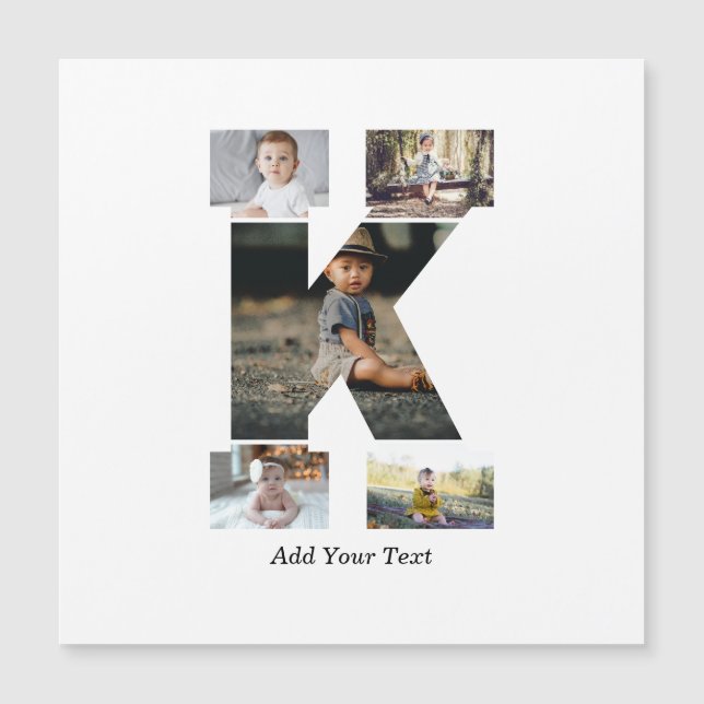 Black and White Letter K Photo Collage (Front)