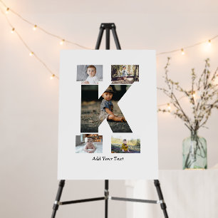 Black and White Letter K Photo Collage Foam Board