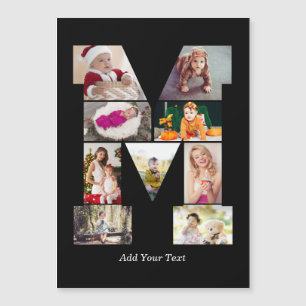 Black and White Letter M Photo Collage