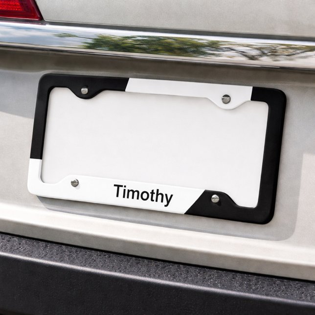 Black and White License Plate Frame (Creator Uploaded)