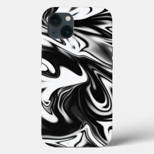 Black And White Licorice Marble, iPhone 13 Case