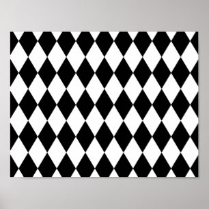 Black and White Licorice Pattern Poster