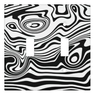 Black and White Light Switch Cover