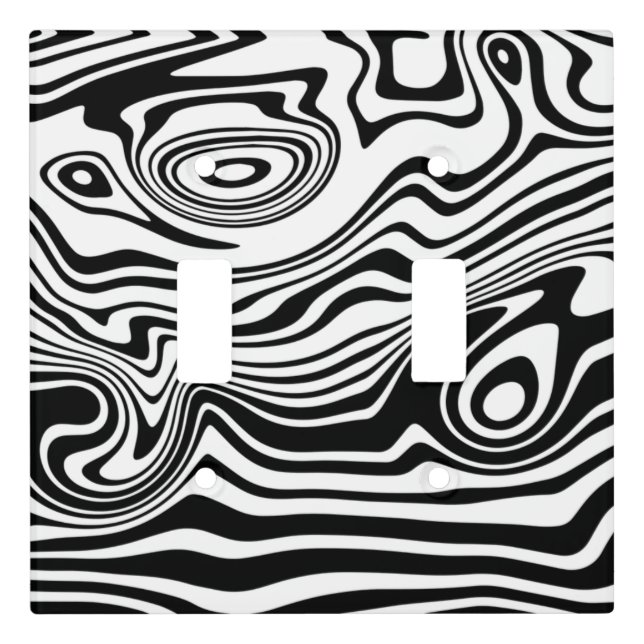 Black and White Light Switch Cover (Front)