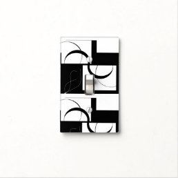 black and white light switch cover