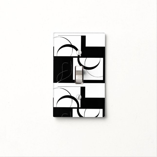 black and white light switch cover (In Situ)
