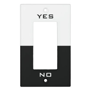 Black and White Light Switch Cover - Customizable