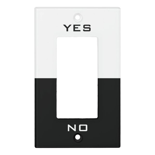 Black and White Light Switch Cover - Customizable (Front)