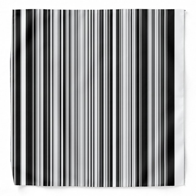 Black And White Lines Bandana (Front)
