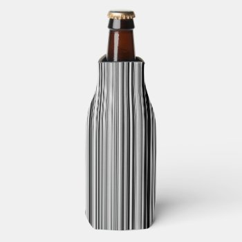 Black And White Lines Bottle Cooler by boutiquey at Zazzle