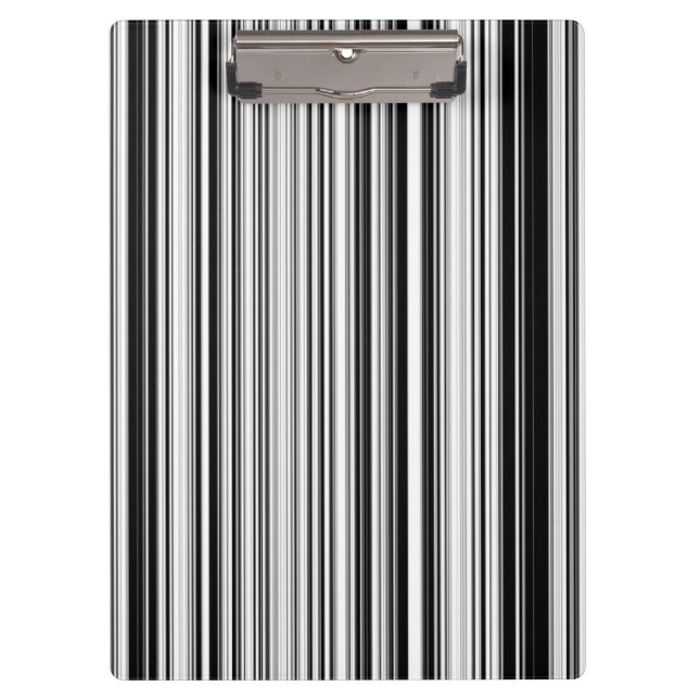 Black And White Lines Clipboard (Front)