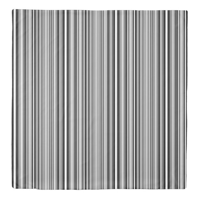 Black And White Lines Duvet Cover (Front)