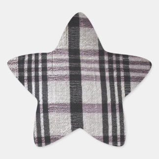 black and white lines on textile star sticker