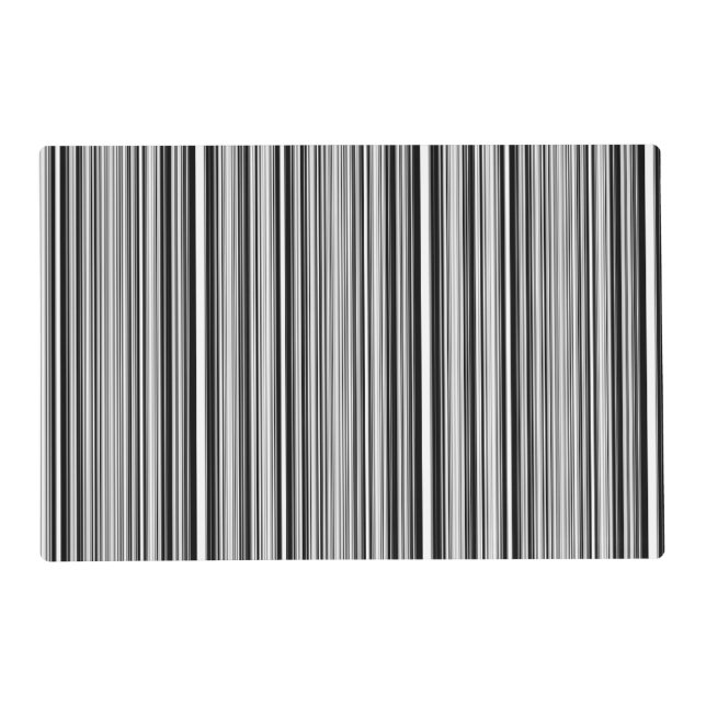 Black And White Lines Placemat (Front)