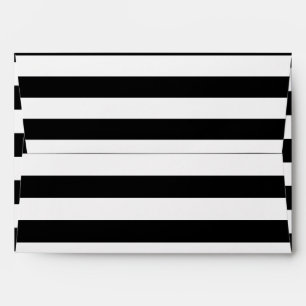 Black and White Lines Stripes Pattern Envelope