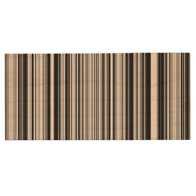 Black And White Lines Wood Flash Drive (Front)